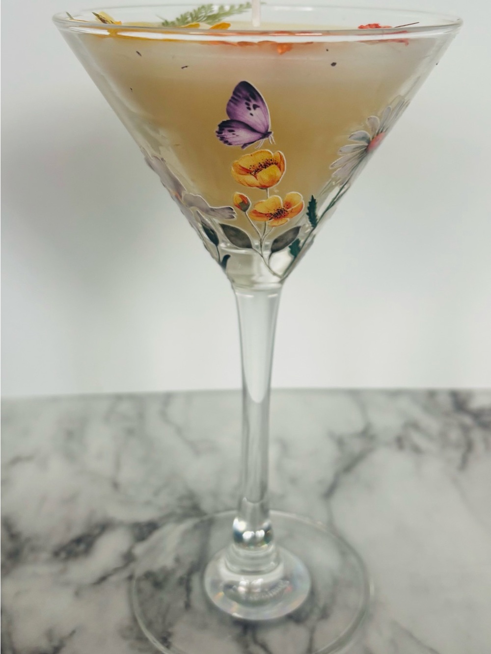 Martini Glass Beeswax Candle